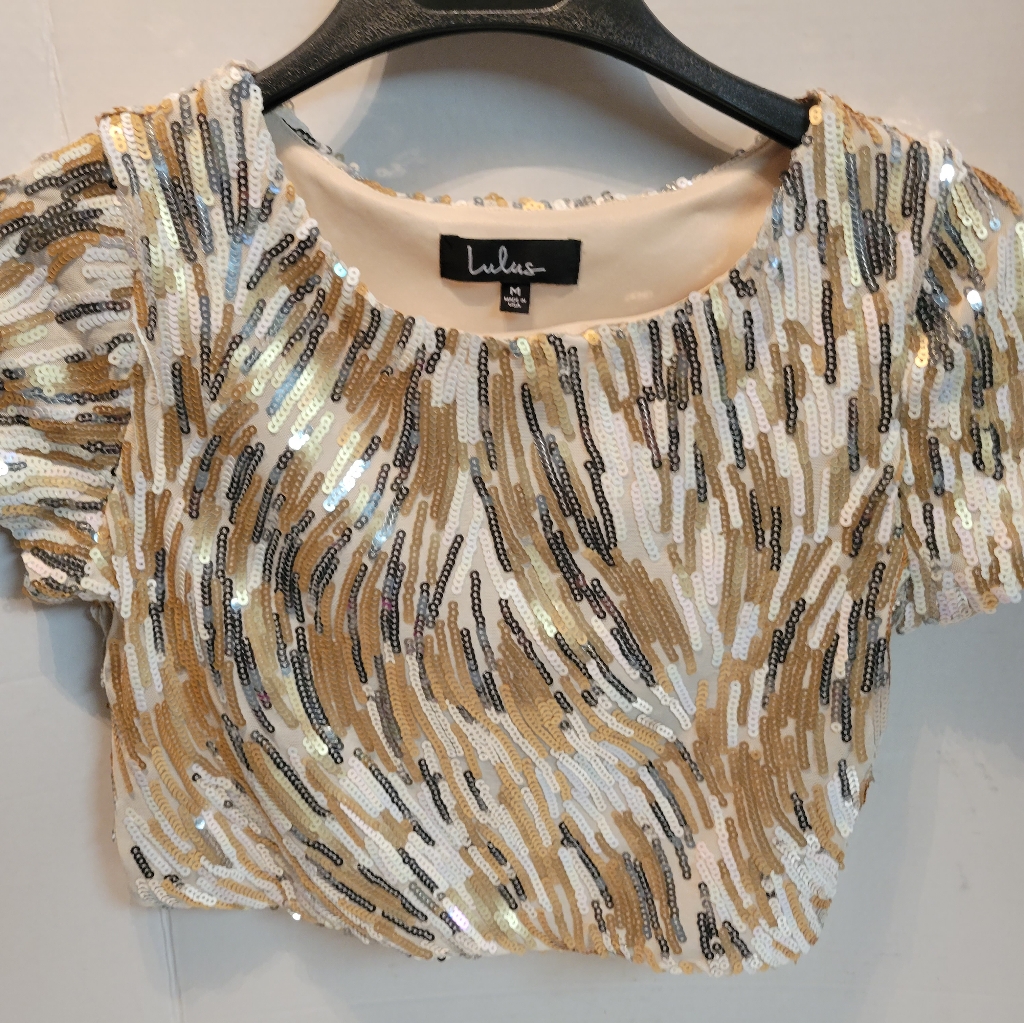 Lulu's Sequence Cropped Top